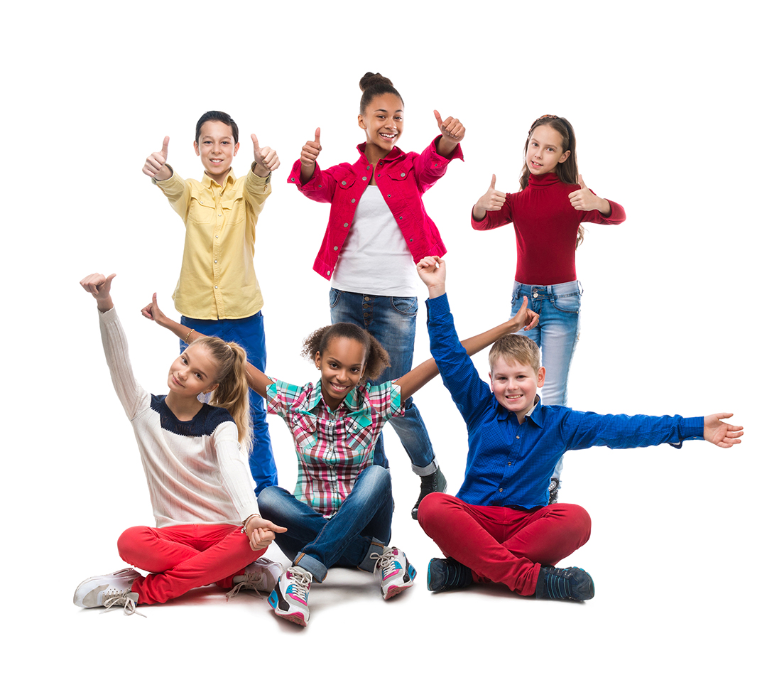 Groupe d'enfant souriants